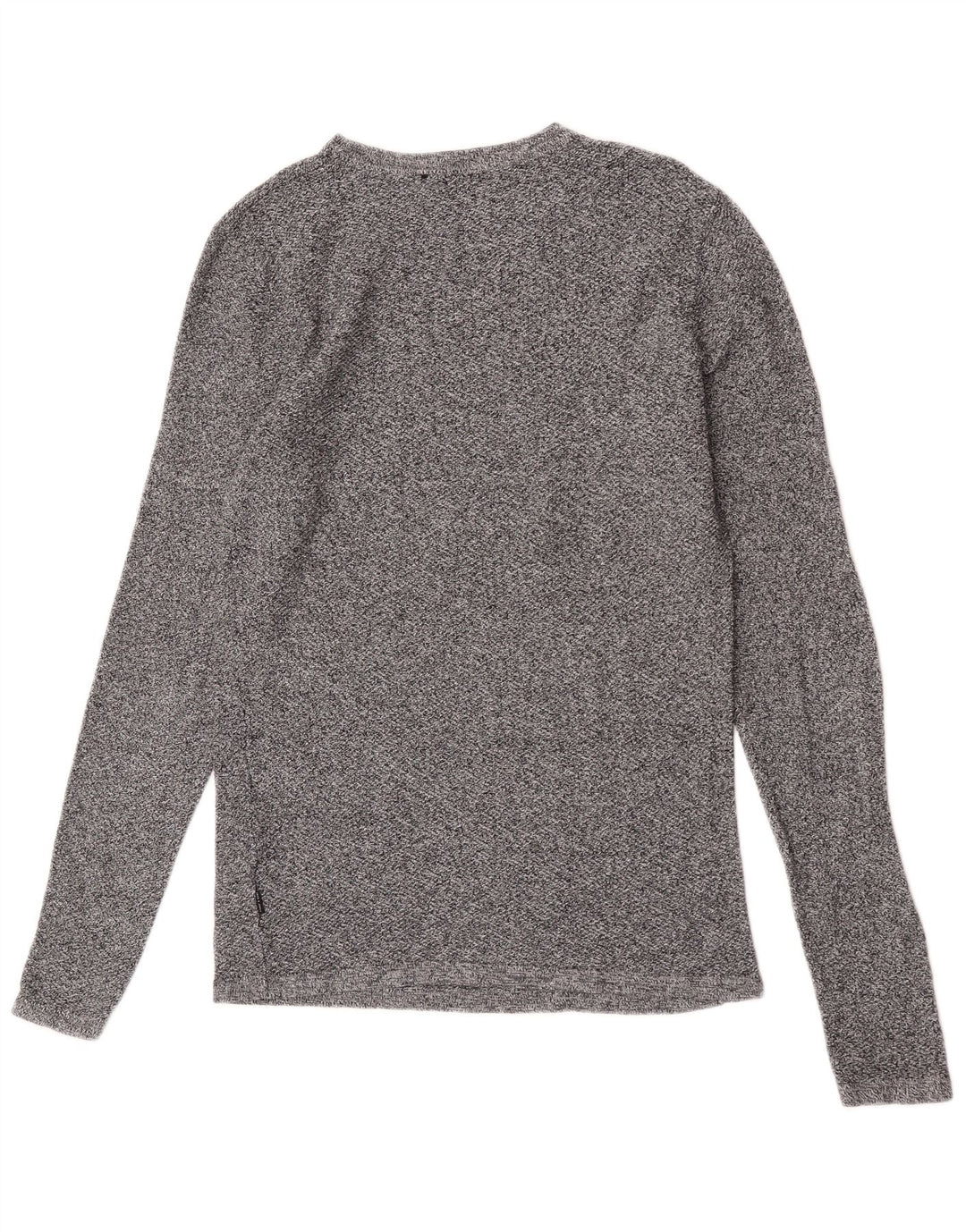 Jack & Jones Hombre Top Manga Larga Algodón Moteado Gris Medio