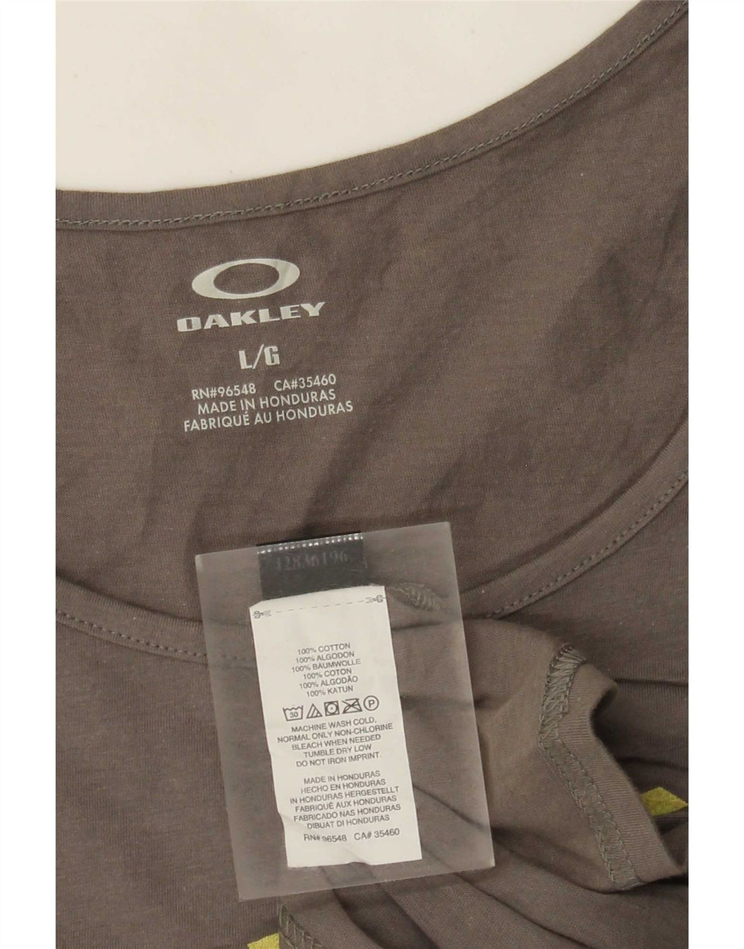 Oakley Hombre Gráfico Chaleco Top Grande Gris Algodón