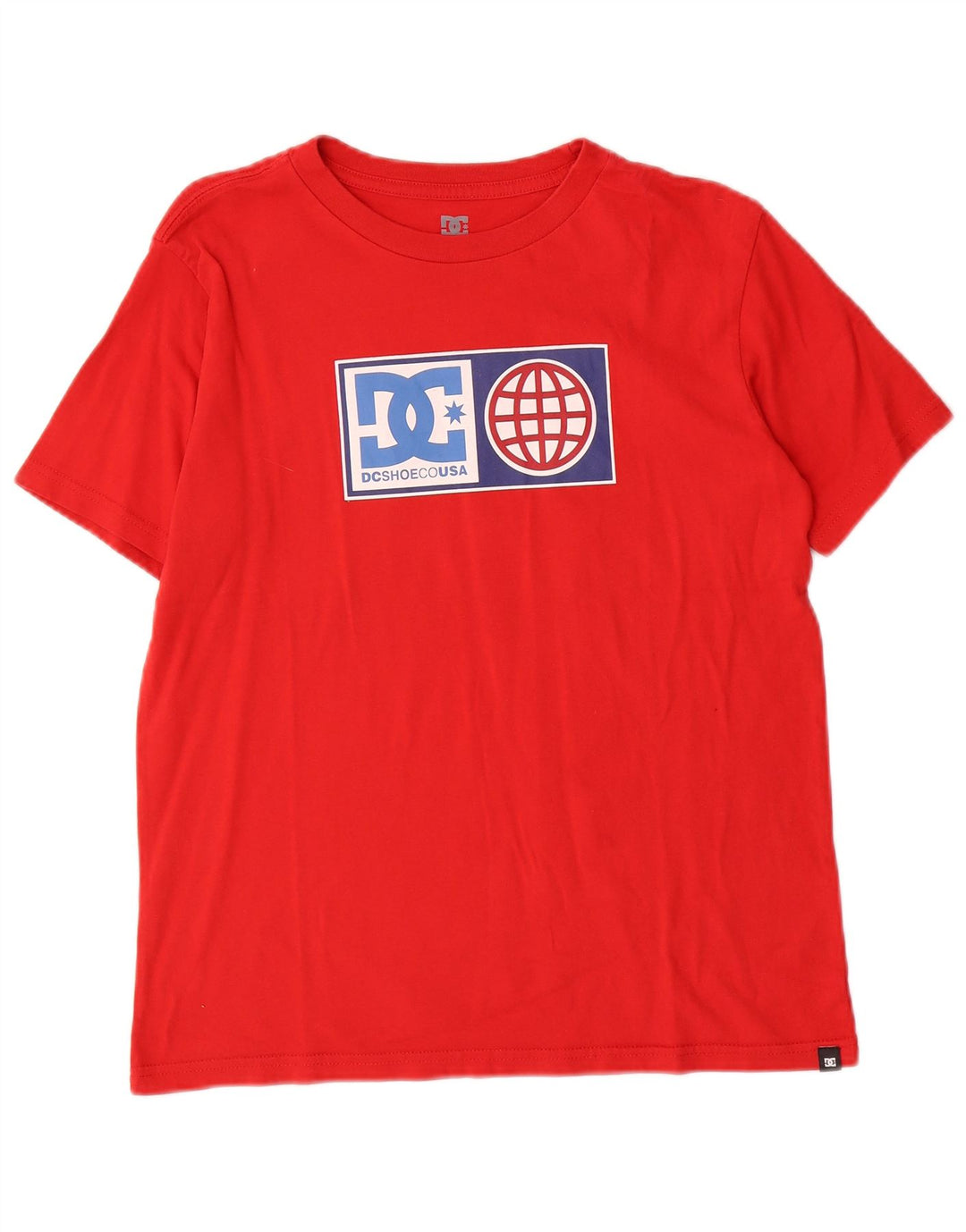 DC Boys Graphic T-Shirt Top 13-14 años Grande Rojo Algodón
