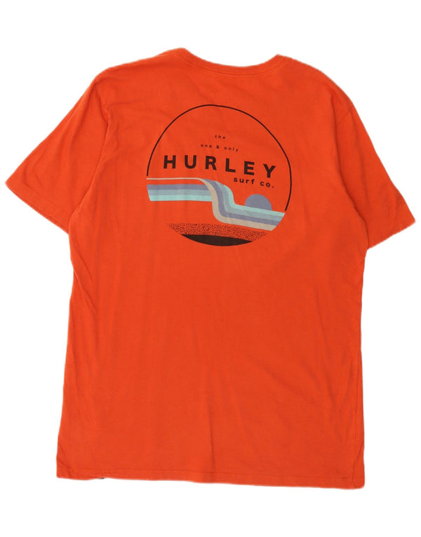 HURLEY Camiseta gráfica para hombre Top Small Orange Cotton