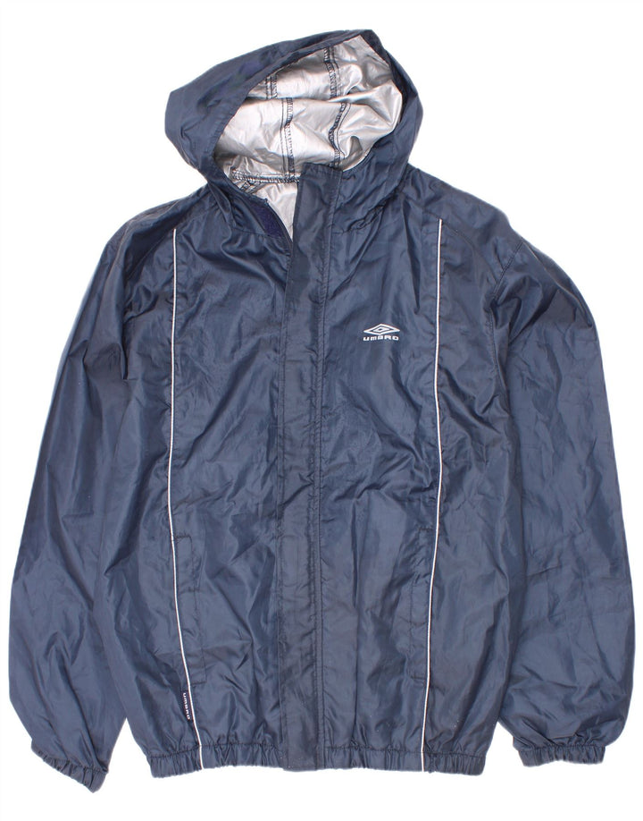 Umbro Chaqueta impermeable con capucha para niños 11-12 años Grande Azul marino Poliéster