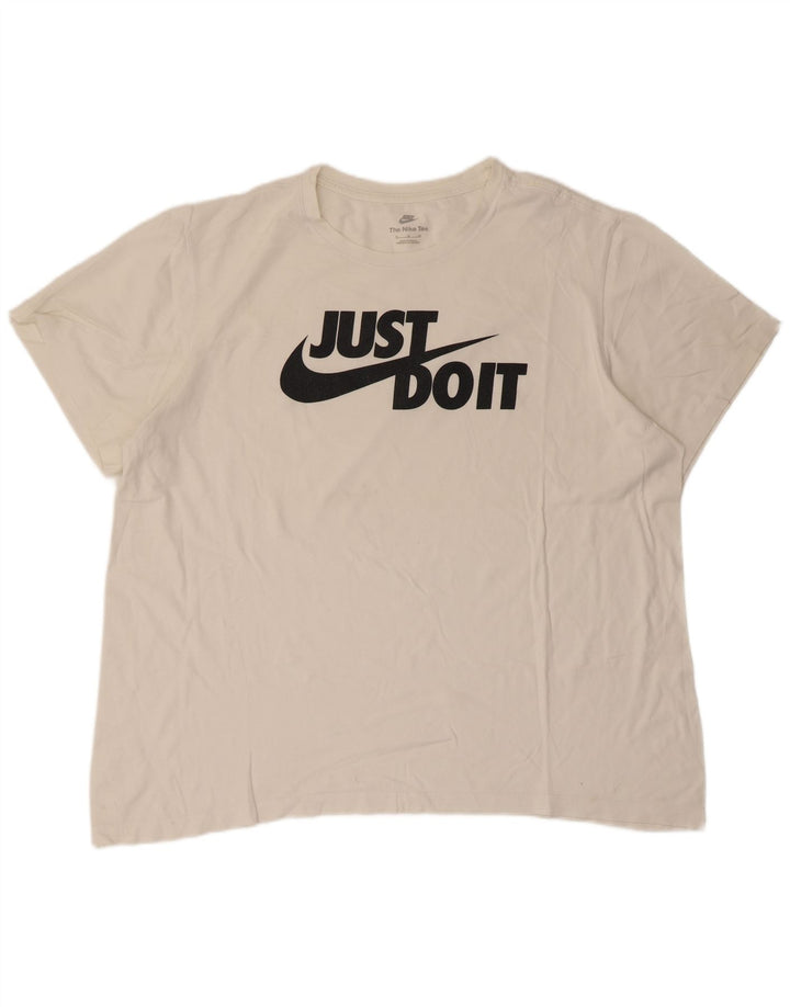 Nike Camiseta gráfica para hombre Top XL Blanco