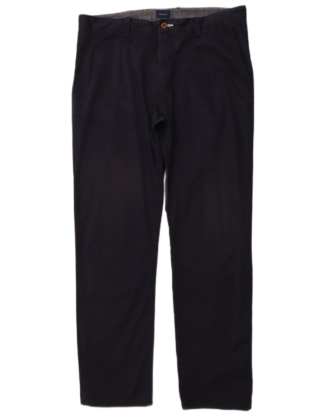 GANT Pantalón chino recto para hombre W36 L34 Azul marino Algodón