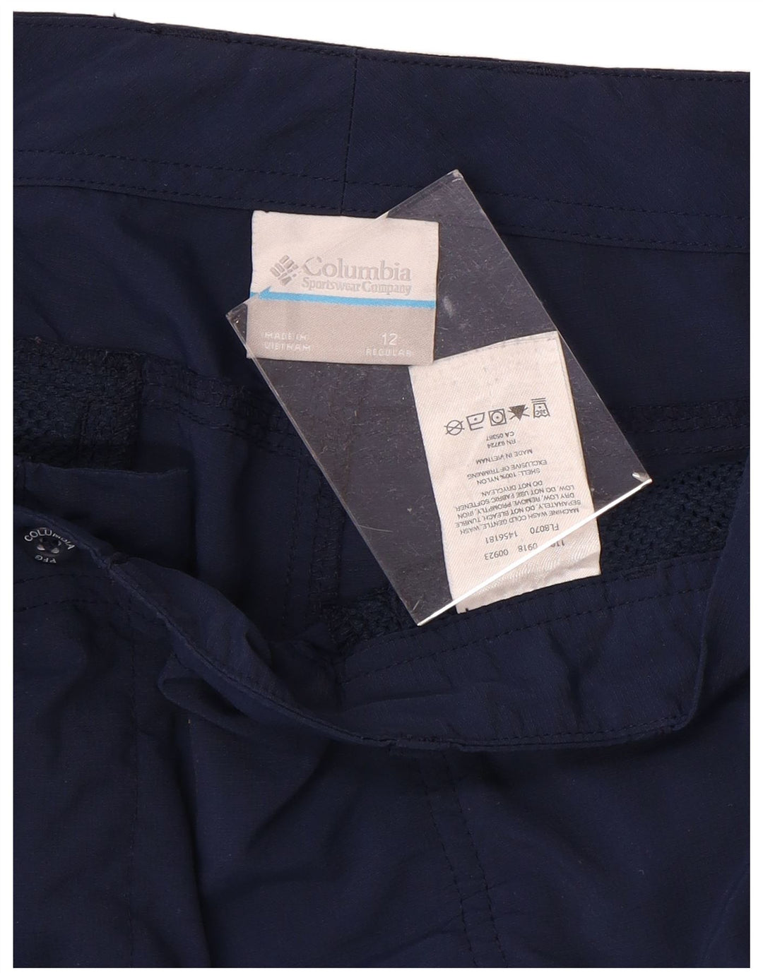 COLUMBIA Pantalones cargo Omni-Shade para mujer US 12 Large W34 L32 Azul marino