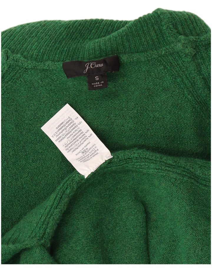 J. Crew Suéter extragrande con cuello vuelto para mujer UK 10 Small Green Nylon