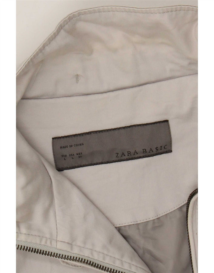 Zara Mujer Chaqueta Utilitaria Reino Unido 44 Grande Beige
