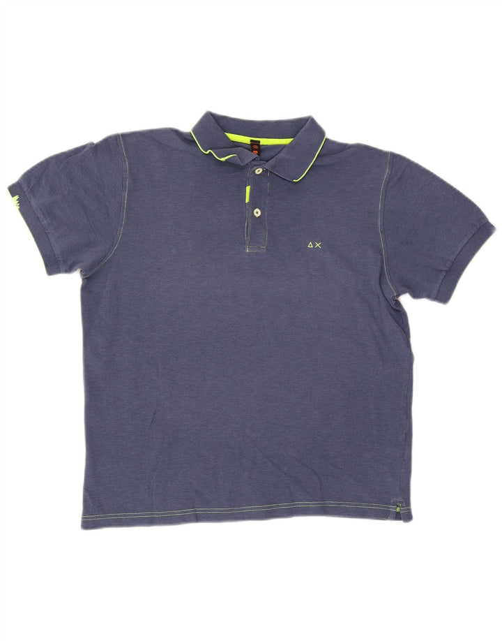 Polo Sun68 para hombre de algodón azul marino mediano