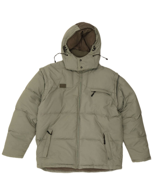 Fila Chaqueta acolchada con capucha para hombre UK 40 Large Green