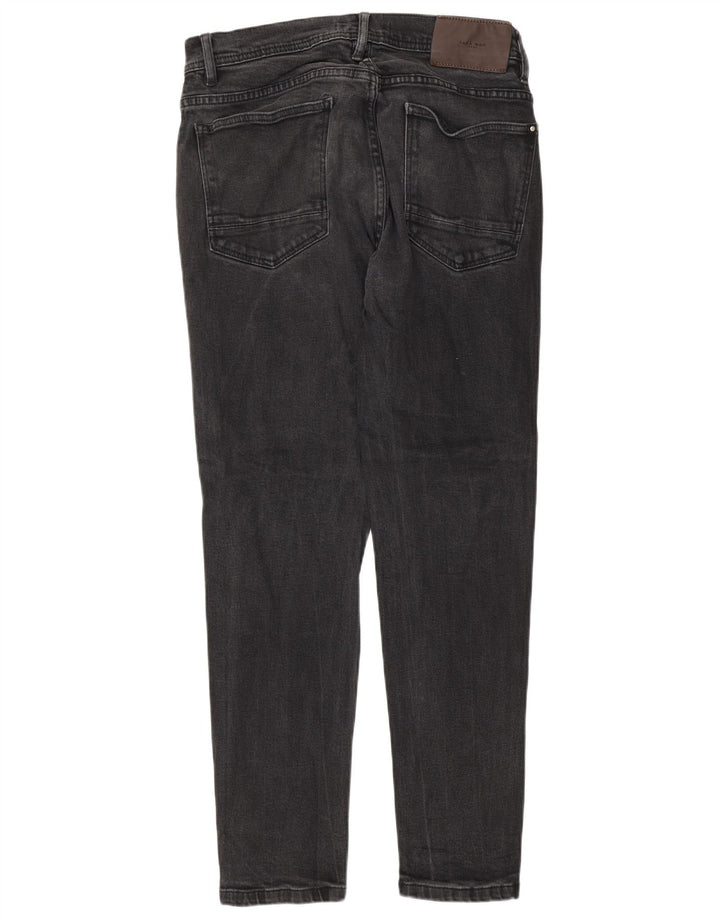 Zara Mens Slim Jeans EU 44 Large W34 L30 Gris Algodón