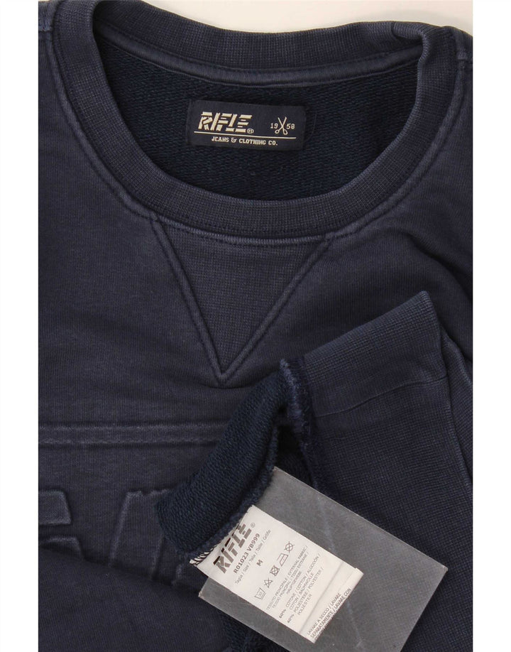 Rifle Sudadera Estampada Hombre Jersey Medium Azul Marino Algodón