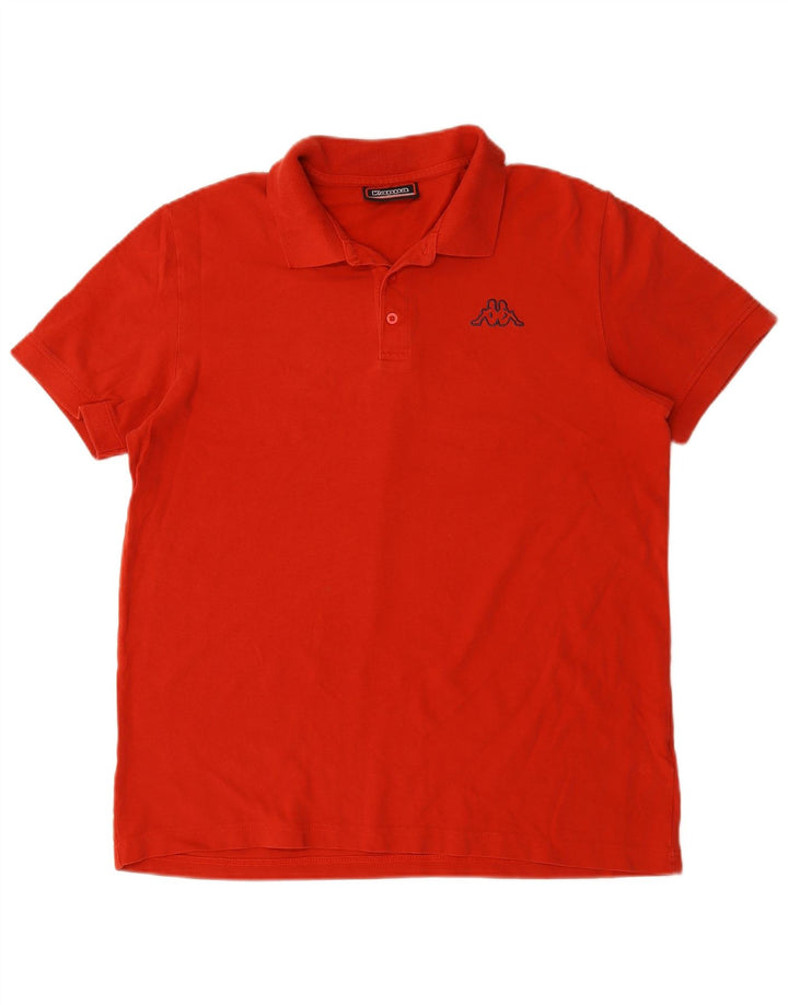 Kappa Polo Hombre Grande Rojo Algodón