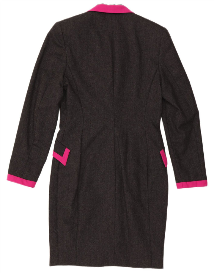 Figura Vestido tubo de manga larga con doble botonadura para mujer IT 44 Gris medio