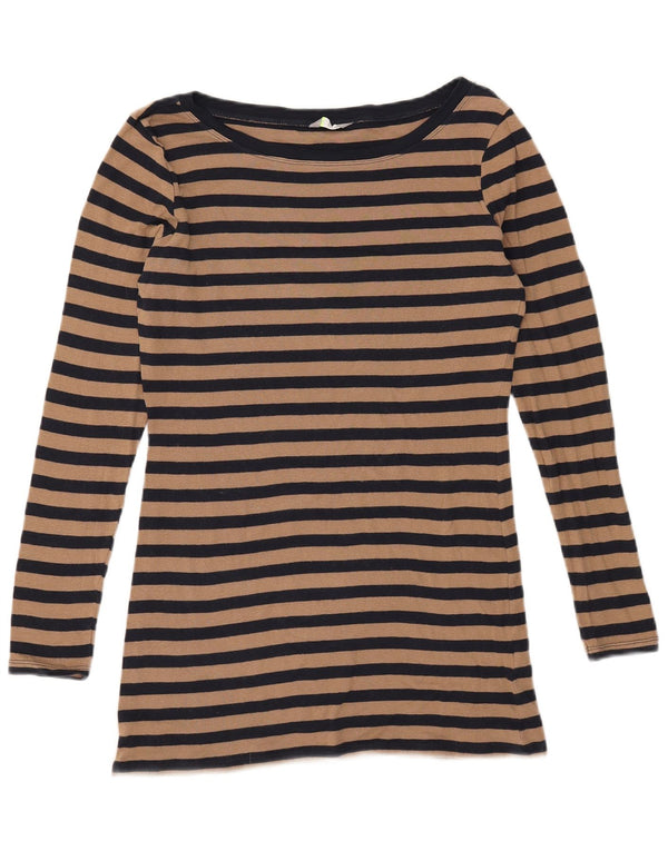 Marks & Spencer Top para mujer de manga larga UK 42 Mediano Azul marino a rayas