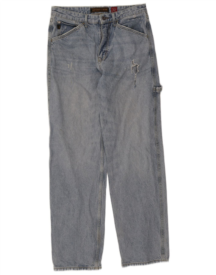 Superdry Vaqueros Cargo Rectos Para Hombre W32 L34 Azul