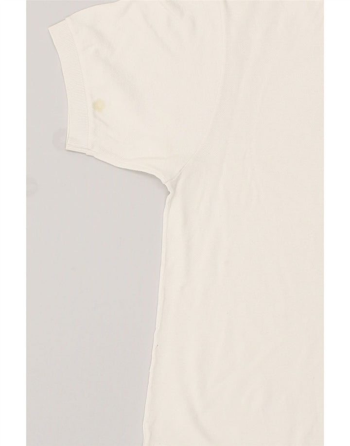 LACOSTE Polo para hombre talla 3 pequeño algodón blanco
