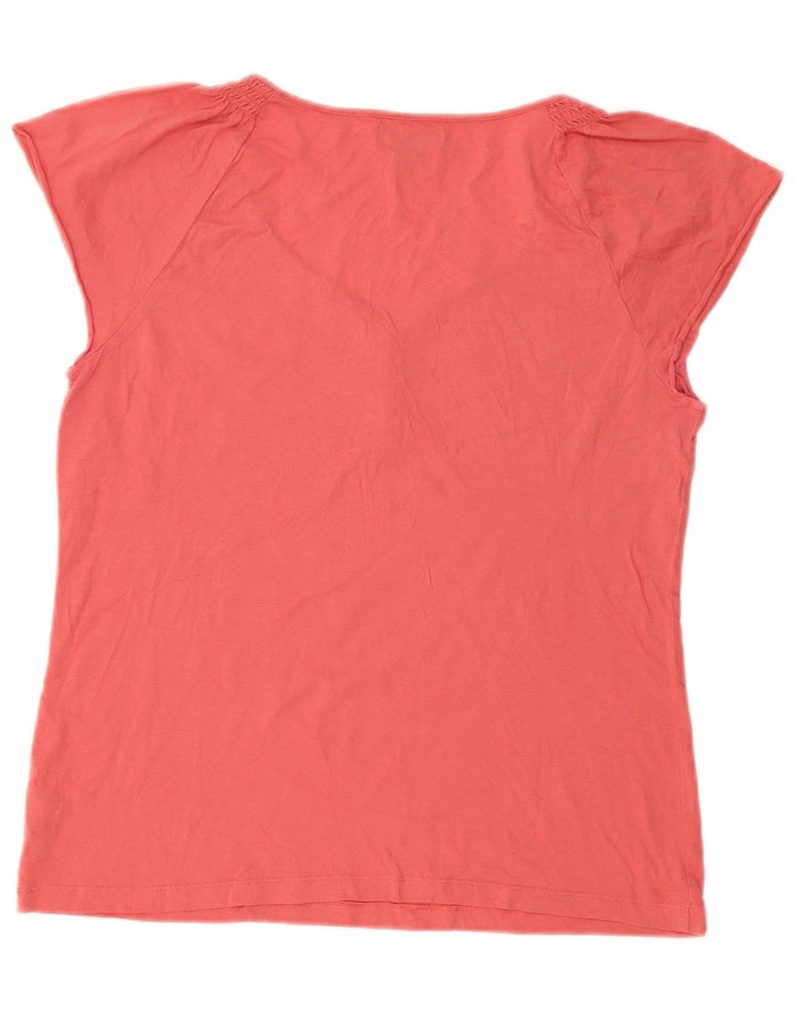 Chaps Blusa para mujer Top UK 14 Grande Algodón rosa