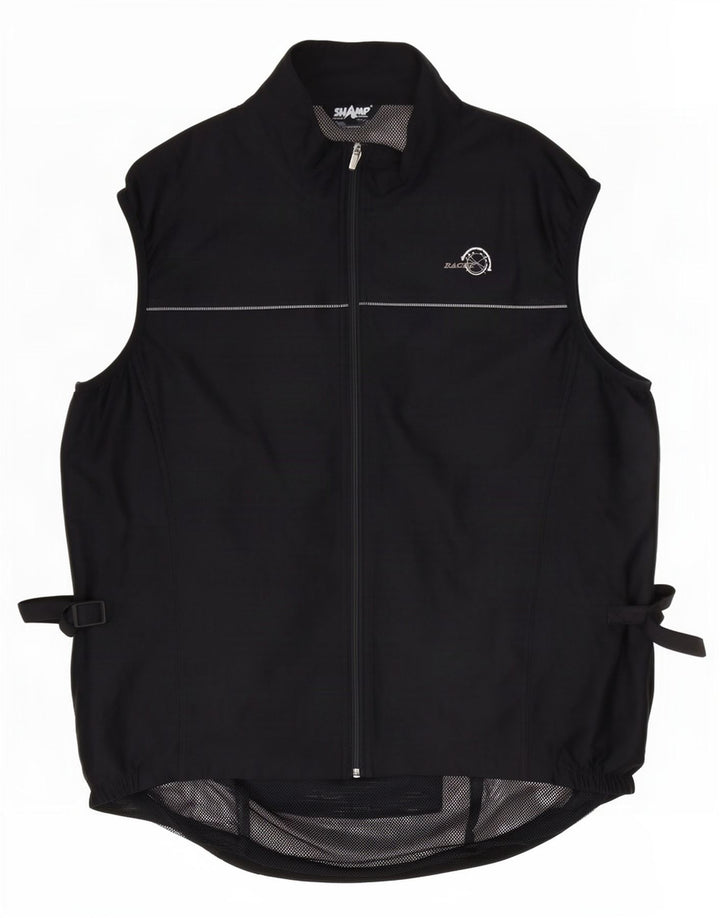 Shamp Mens Racer Gilet UK 40 Grande Poliéster Negro