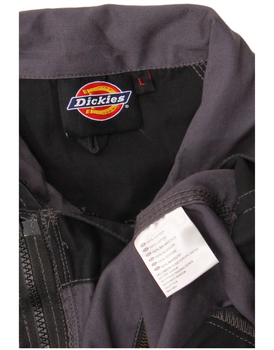 Dickies Chaqueta utilitaria para hombre UK 40 Large Gris Colorblock Algodón