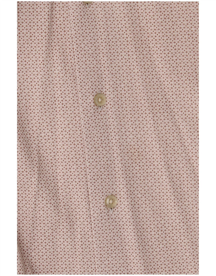 Tommy Hilfiger Camisa Regular Fit De Algodón Geométrico Blanco Roto Medio Para Hombre