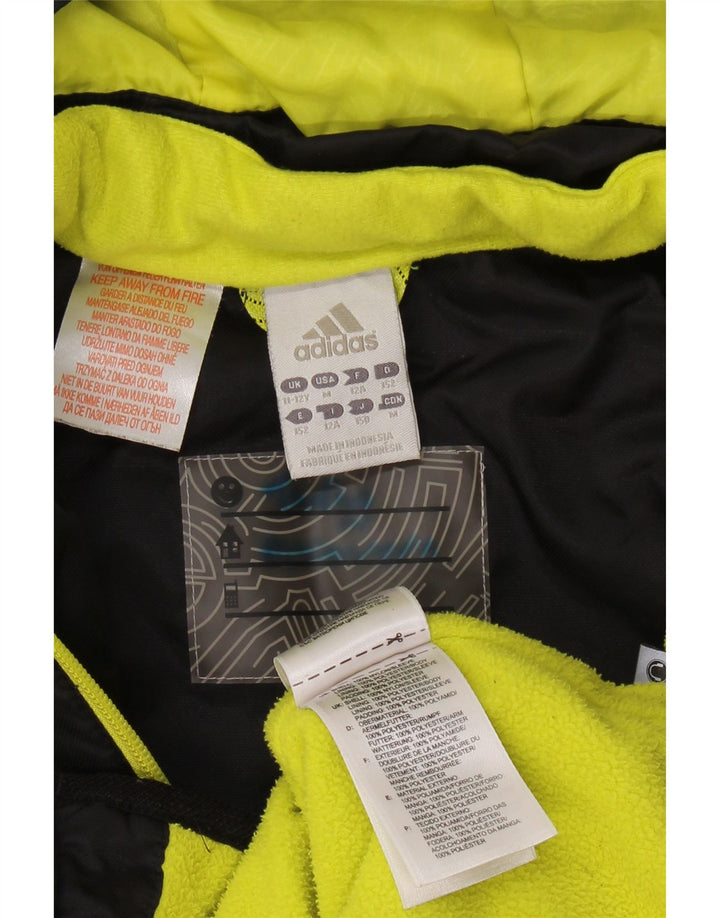 ADIDAS Chaqueta cortavientos con capucha para niño 11-12 años Negro Colorblock