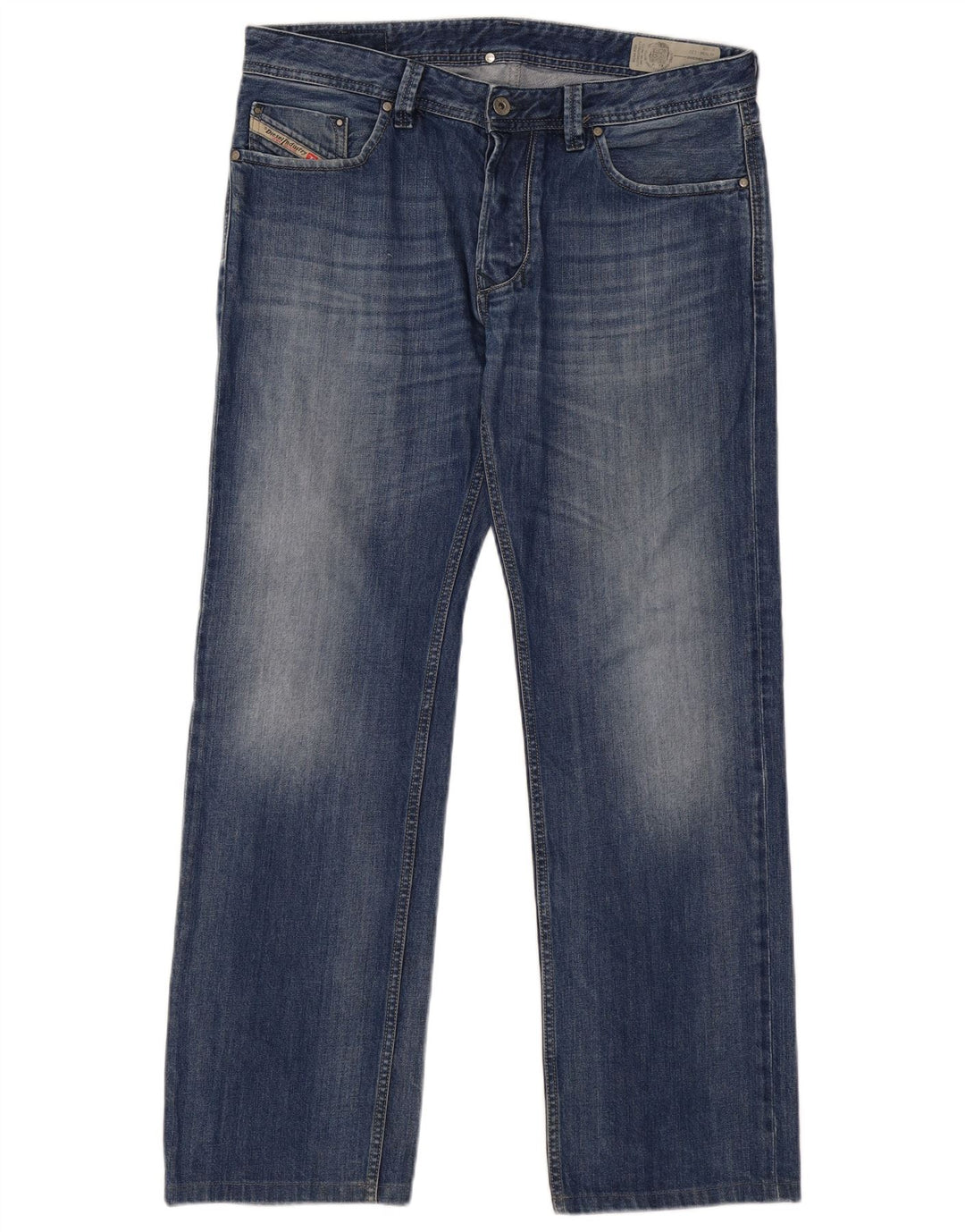 Diesel Vaqueros Rectos Hombre W34 L32 Algodón Azul