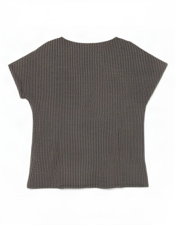 Marks & Spencer Blusa para Mujer Top UK 44 Grande Viscosa con Manchas Negras