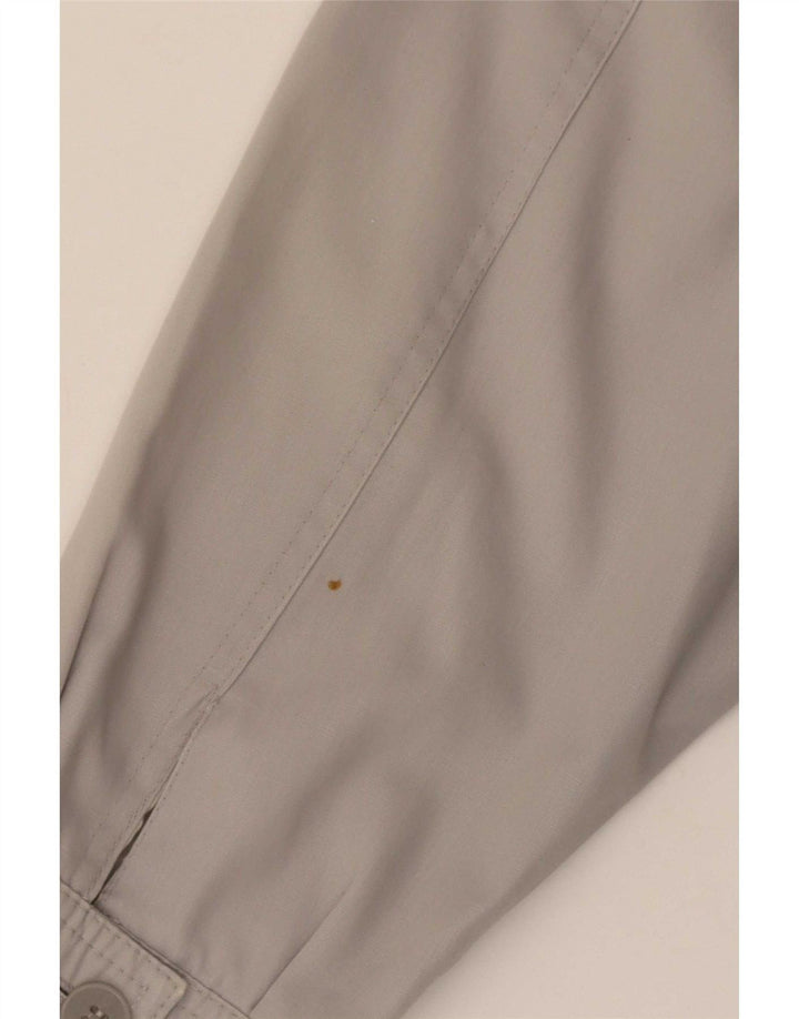 Vintage hombres bomber chaqueta Reino Unido 40 poliéster gris grande