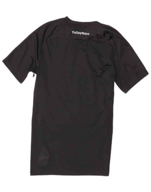 Nike Ibiza Graphic Camiseta para hombre, talla pequeña, poliéster negro