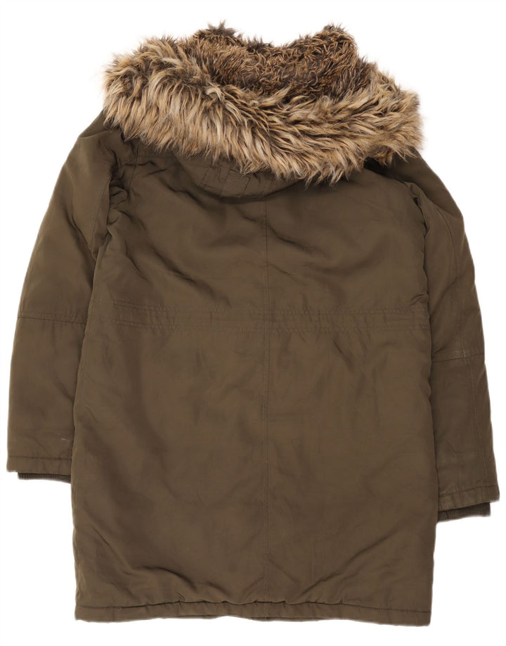 Parka con capucha Oasis para mujer UK 40 Poliéster caqui medio