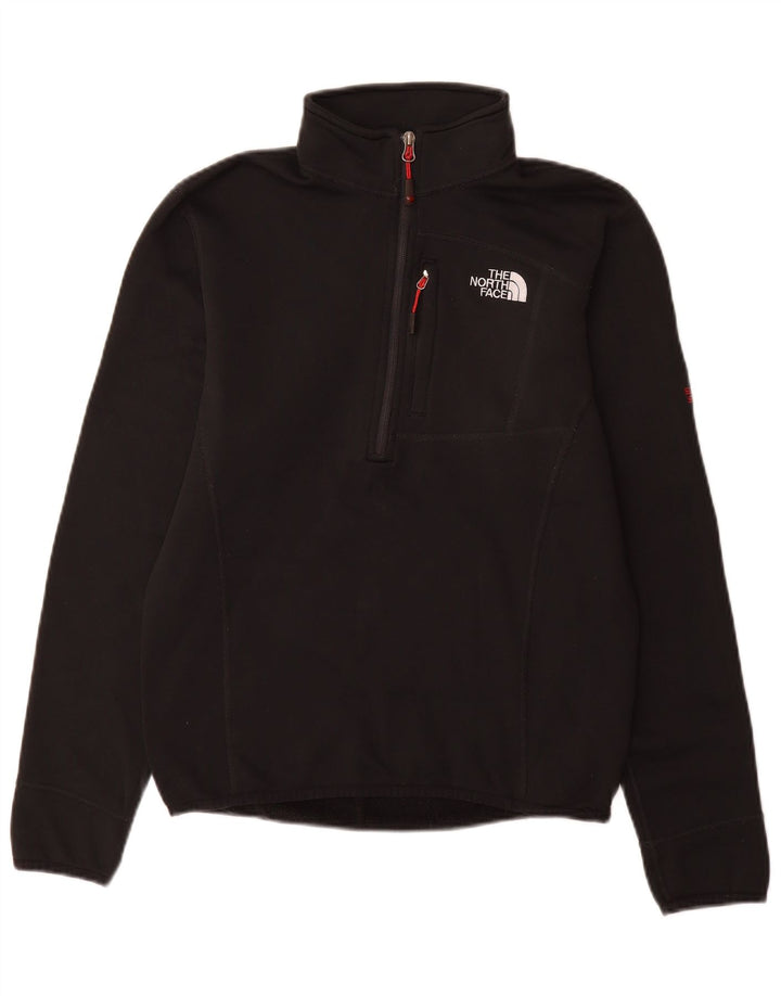 The North Face Sudadera con cuello y cremallera para hombre Jersey Small Poliéster negro