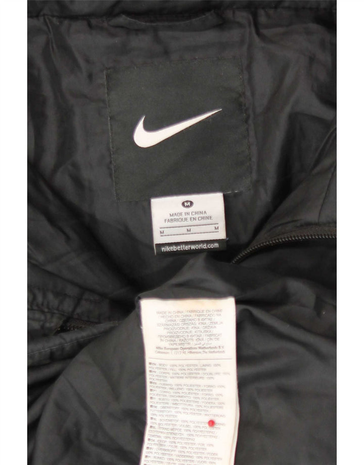 Nike Chaqueta acolchada gráfica para hombre UK 38 Mediana Negro Poliéster