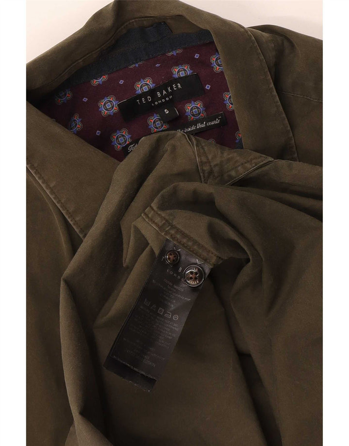 Ted Baker Camisa para hombre Talla 5 XL Algodón caqui