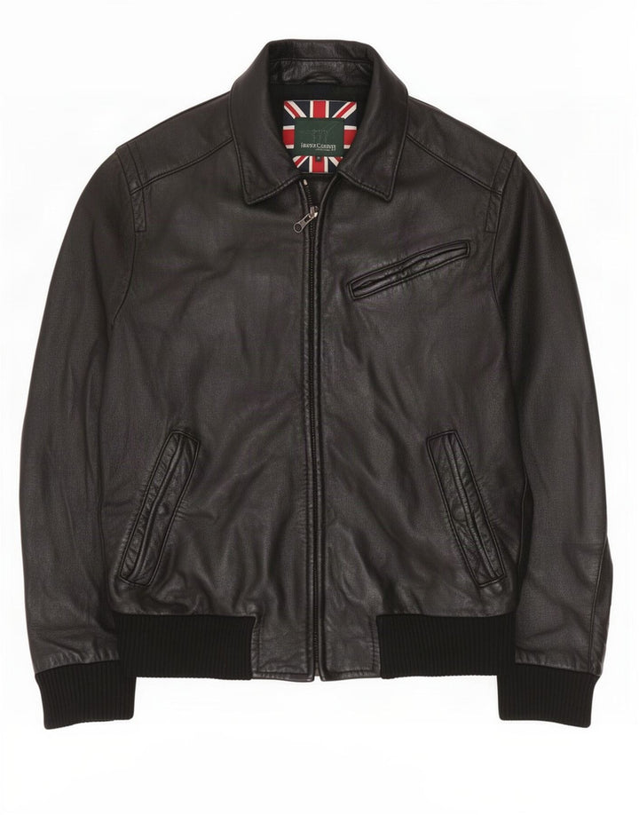 Henry Cottons Chaqueta de cuero para hombre IT 52 XL Negro