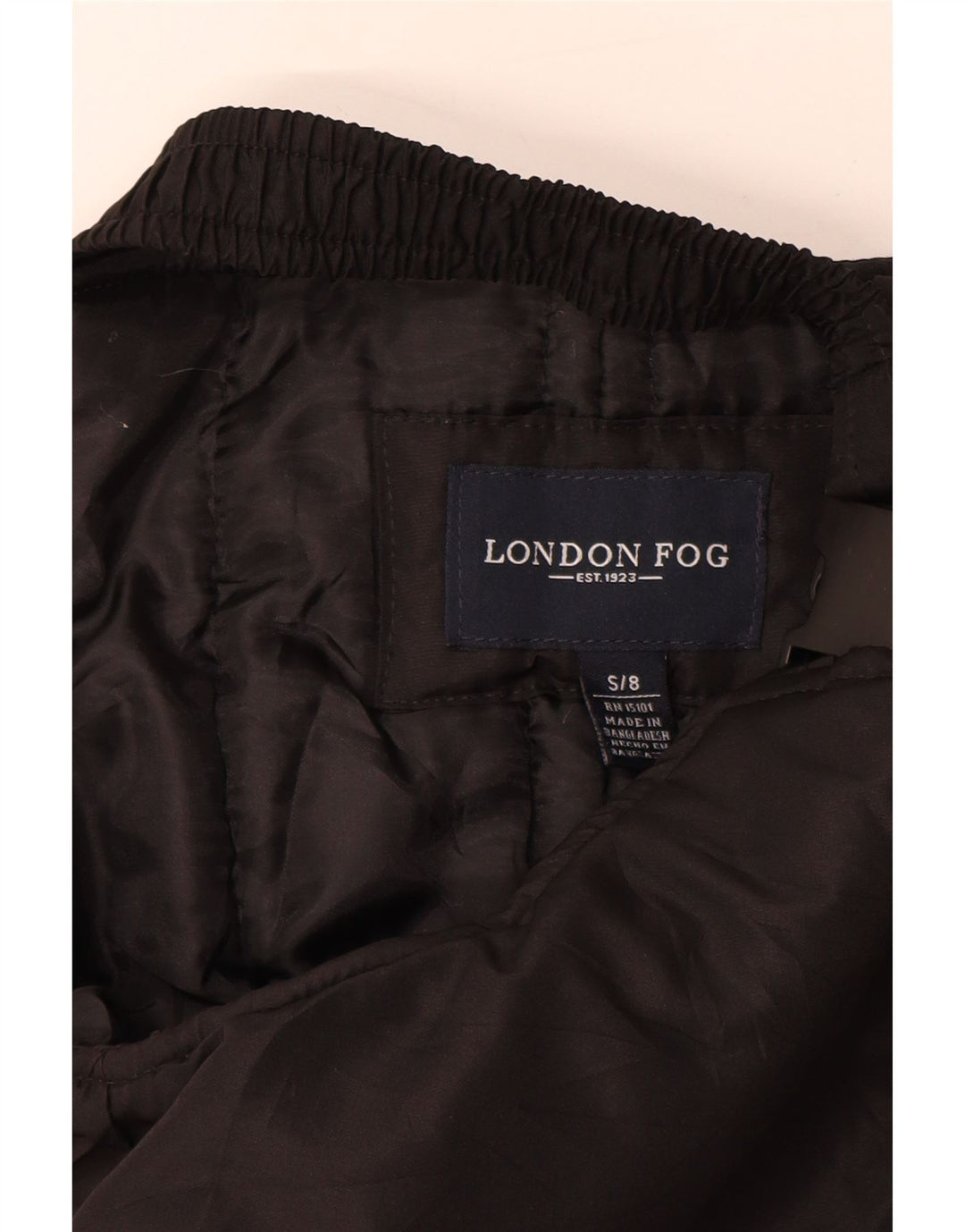 LONDON FOG Mono de esquí con peto para niños 7-8 años Pequeño Poliéster negro