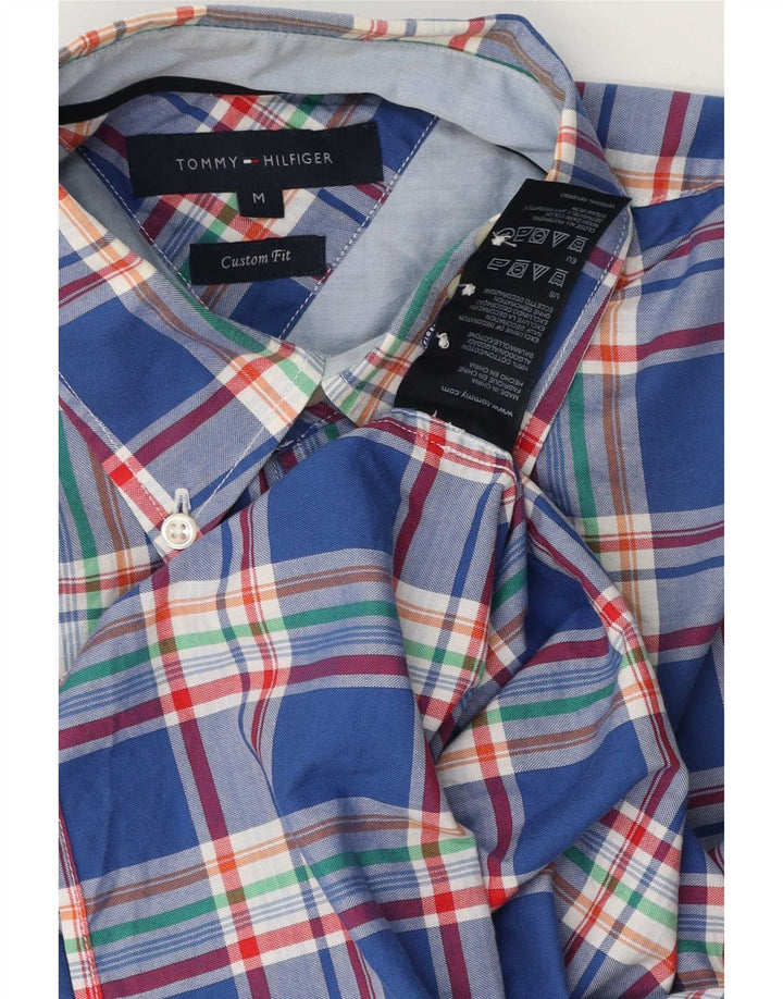 Camisa Tommy Hilfiger de corte personalizado de algodón a cuadros azul medio para hombre