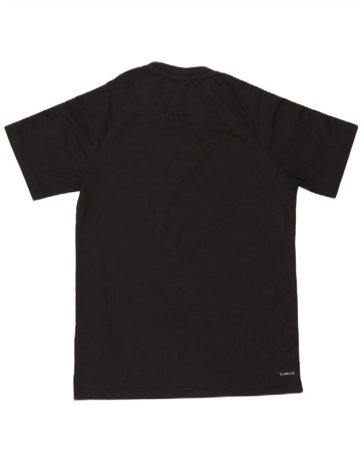 ADIDAS Camiseta Climalite para hombre Top Mediano Negro Poliéster