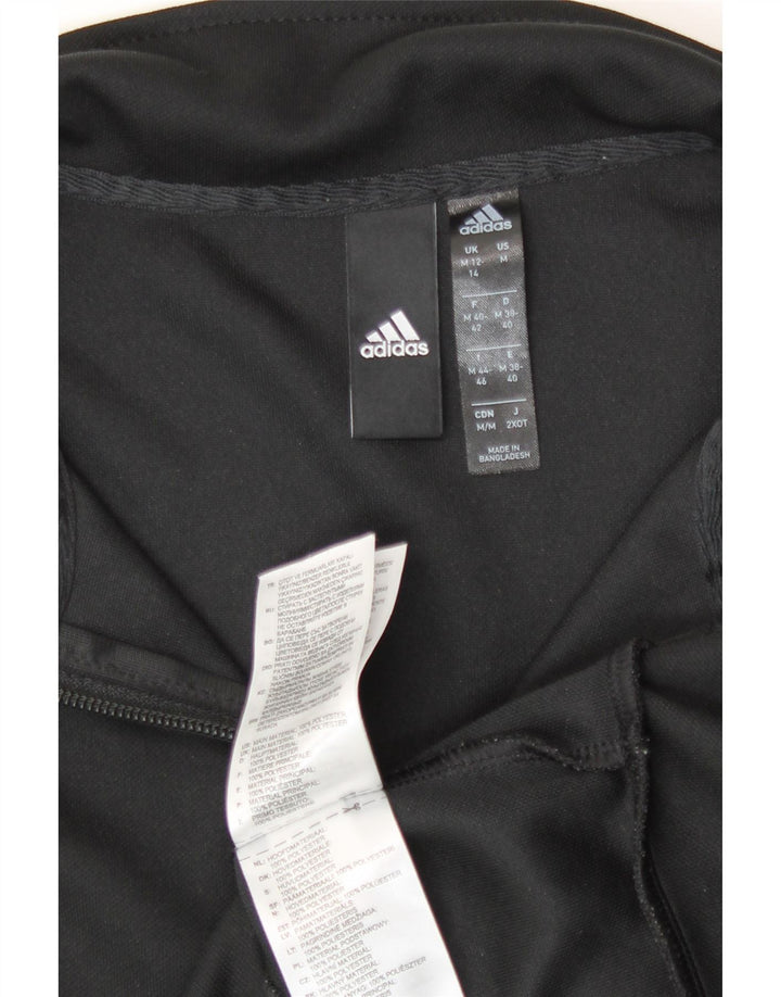 Adidas Chaqueta de chándal para mujer Reino Unido 12/14 Mediano Negro Poliéster