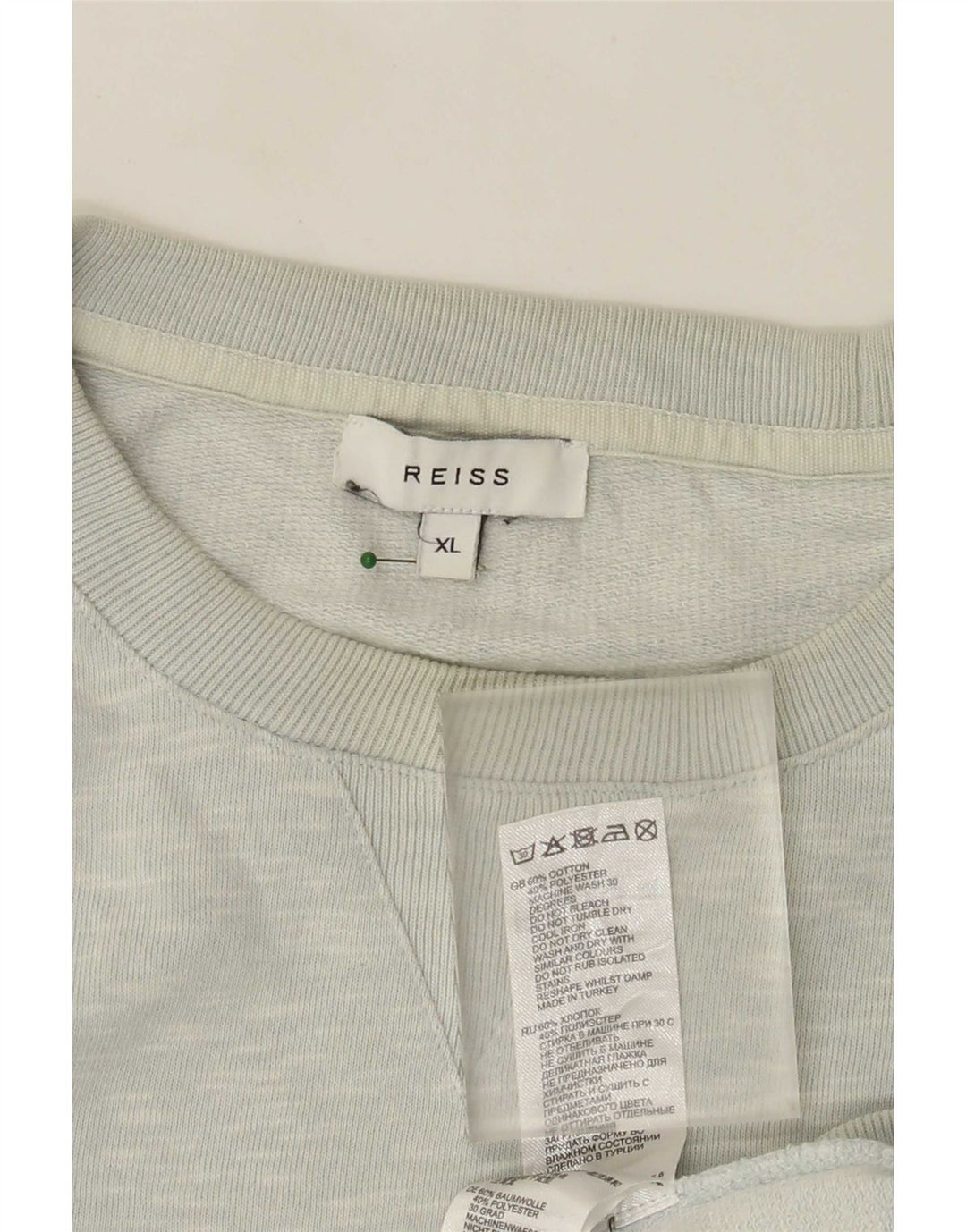 Sudadera Reiss Hombre Jumper XL Algodón Moteado Gris