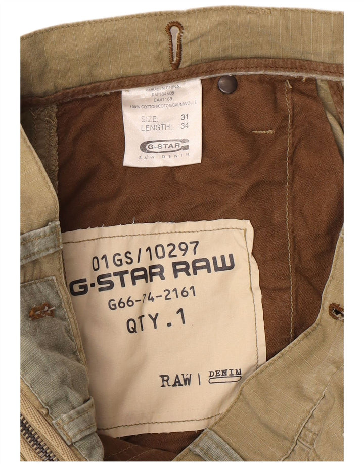 G-STAR Pantalón cargo recto para hombre W31 L34 Algodón caqui