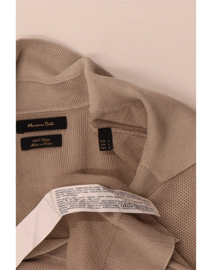 Polo Massimo Dutti Hombre Grande Gris Algodón