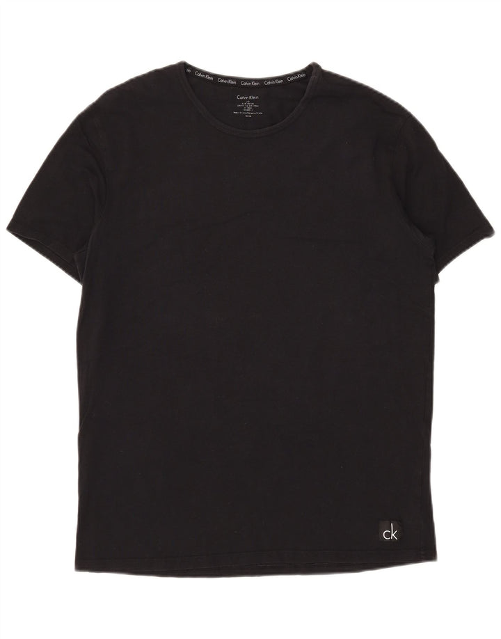 Calvin Klein - Camiseta para hombre, talla grande, algodón negro