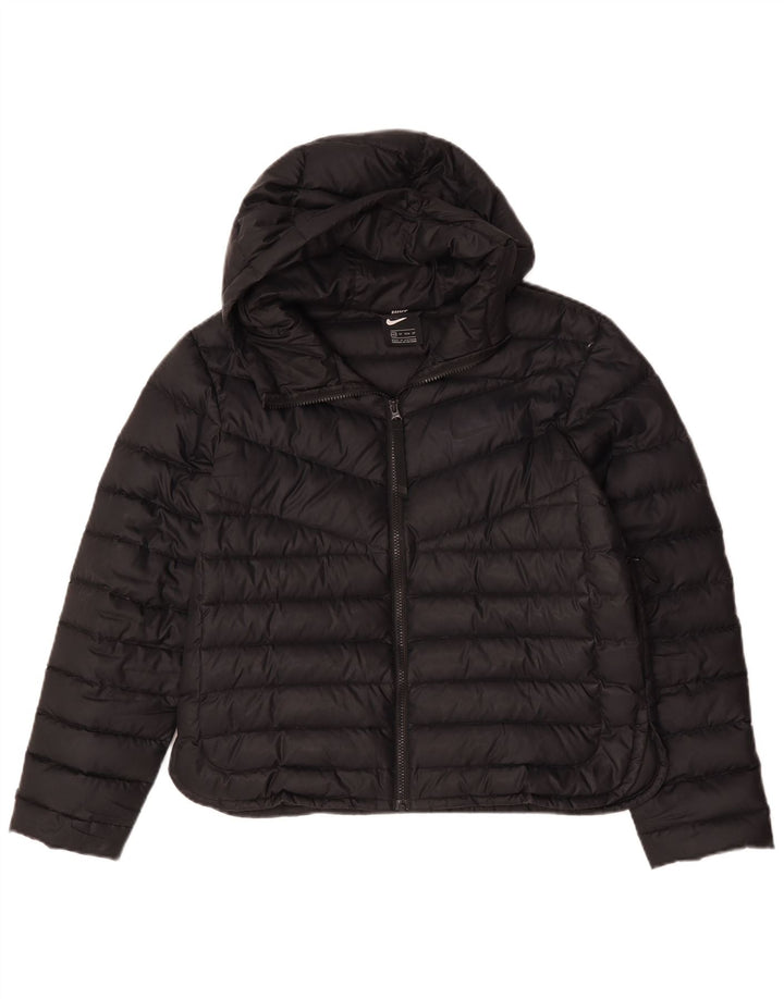 Nike Chaqueta acolchada extragrande con capucha para mujer UK 6 XS Poliéster negro