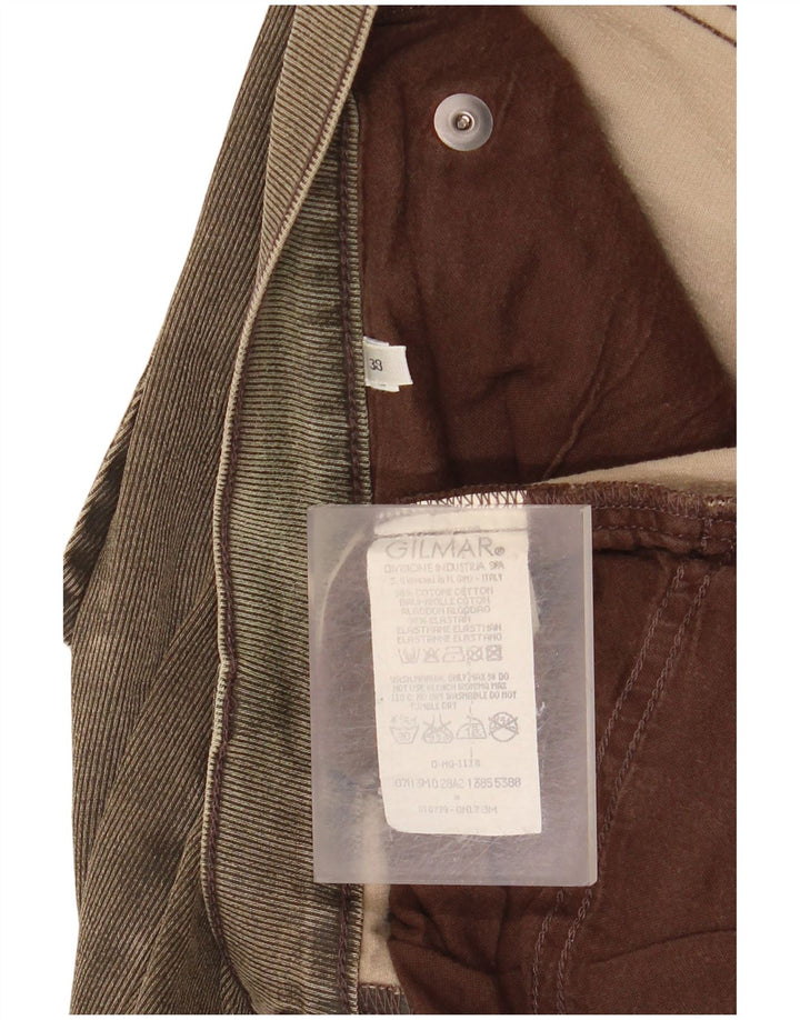 ICEBERG Vaqueros rectos para hombre W38 L27 Algodón caqui