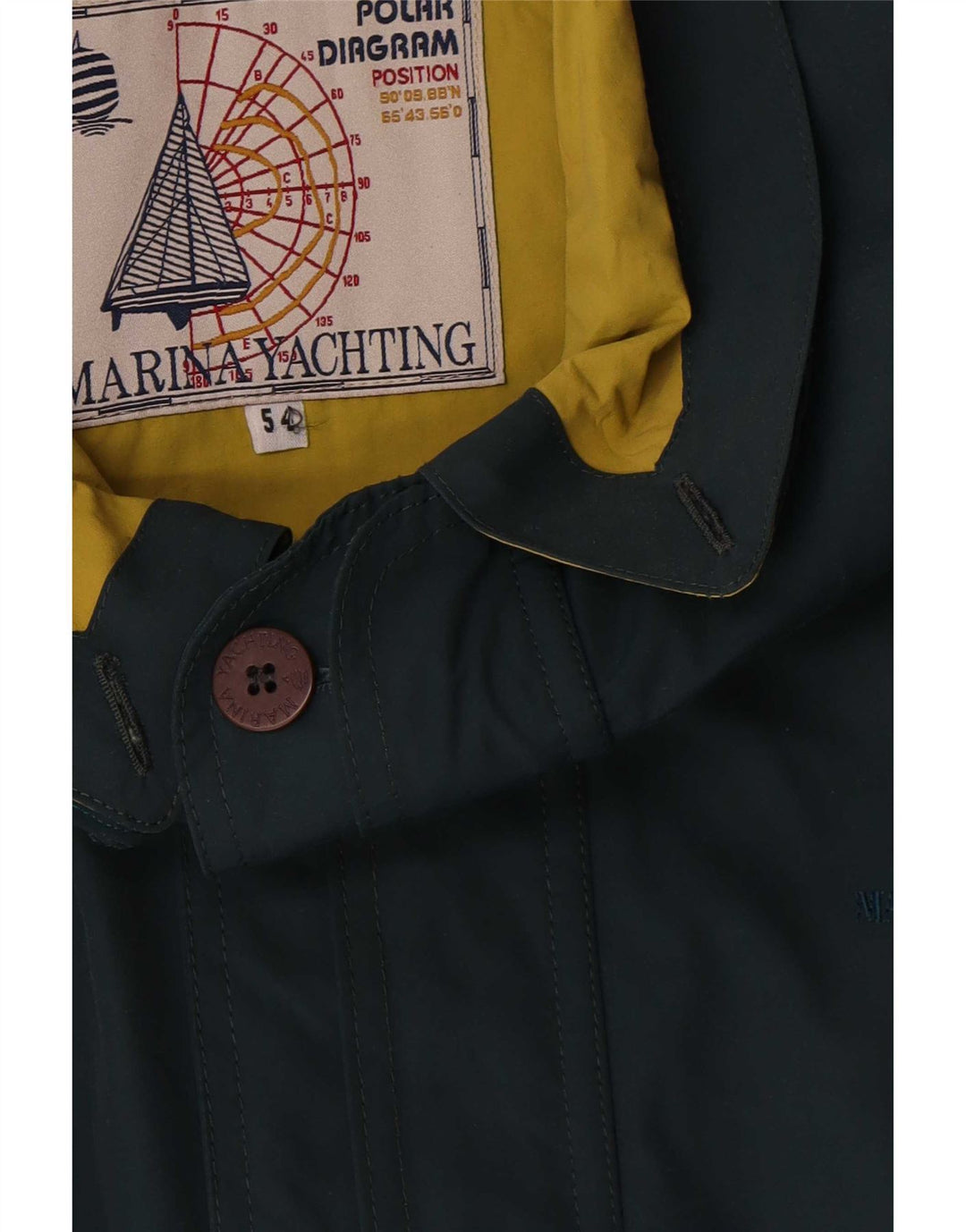 Marina Yachting Chaqueta utilitaria para hombre IT 54 2XL Algodón verde