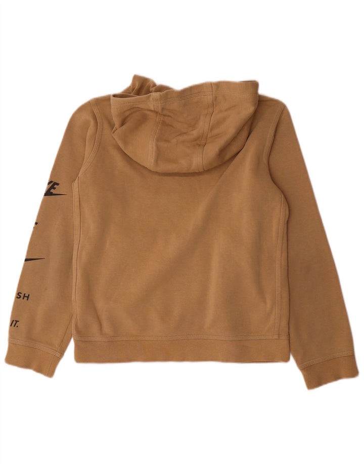 NIKE Sudadera con capucha gráfica para niños 10-11 años Algodón beige medio