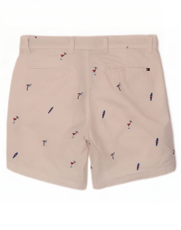 Tommy Hilfiger Shorts chinos gráficos para hombre W31 Medium White