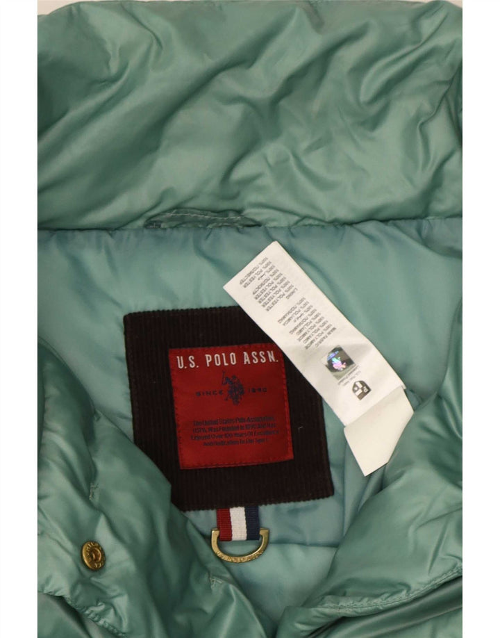 Asociación de Polo de EE. UU. Chaqueta acolchada para mujer UK 42 Poliéster verde medio