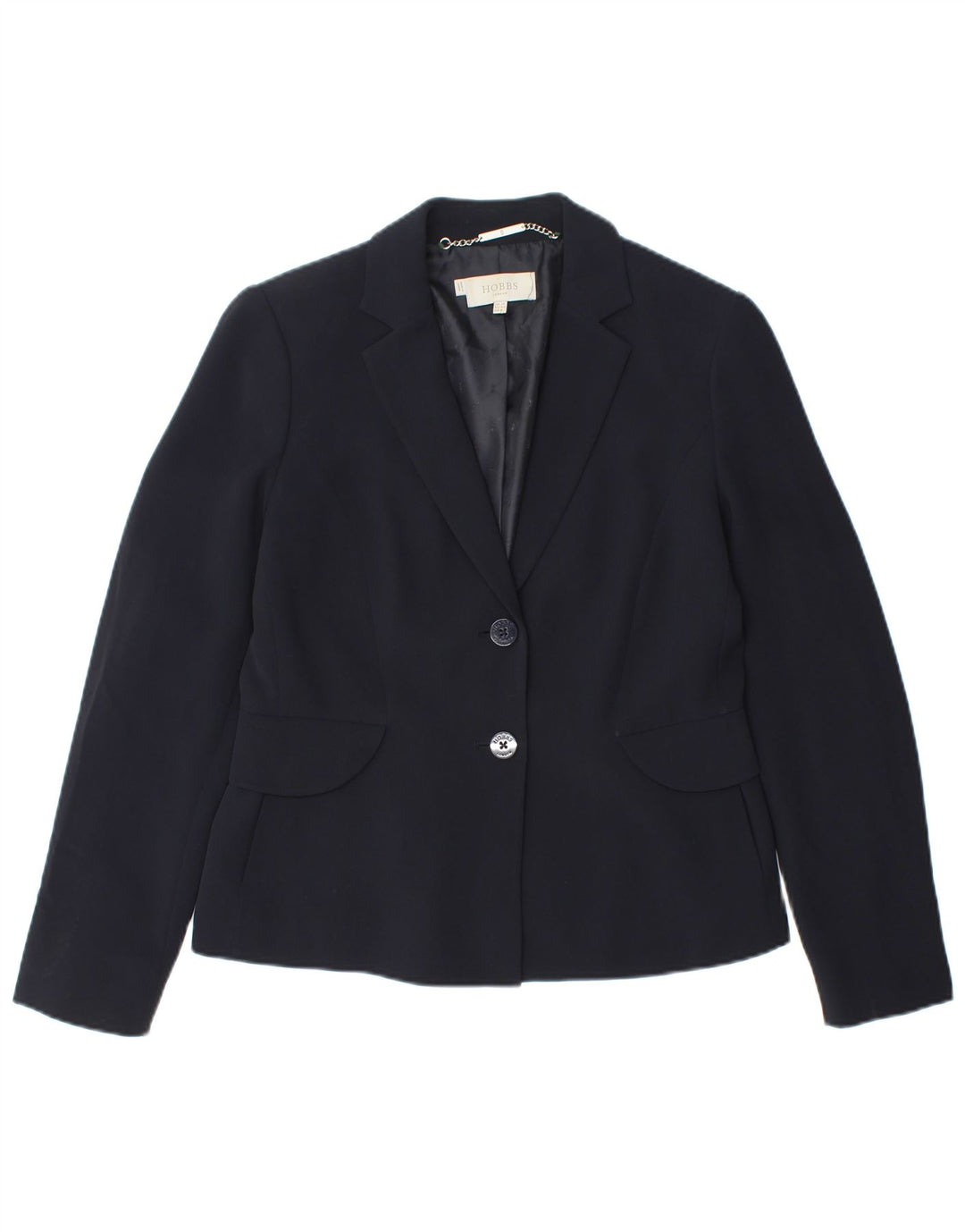 HOBBS Chaqueta tipo blazer de 2 botones para mujer UK 12 Mediana Azul marino Poliéster