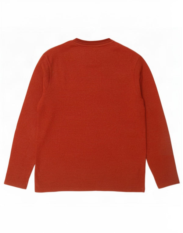 Zara Hombre Jersey Cuello Redondo Jersey Algodón Rojo Medio