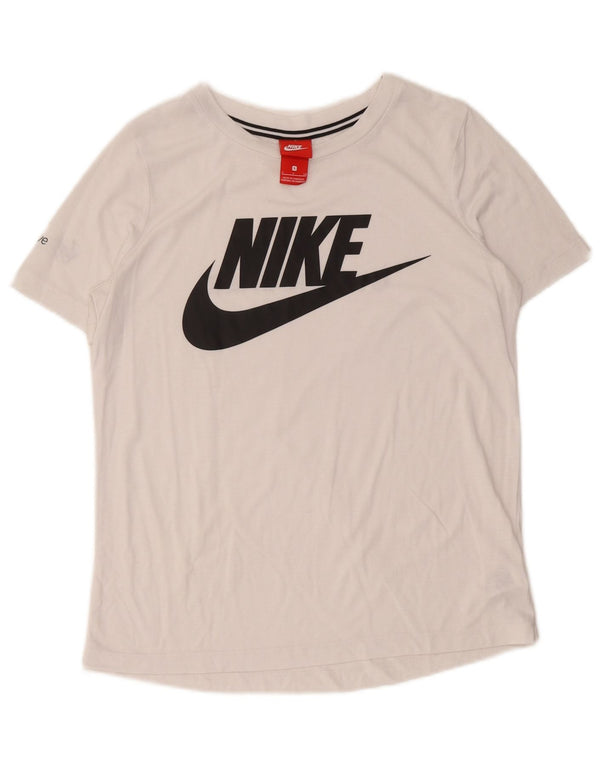 Nike Camiseta gráfica para mujer Top UK 10 Small White Poliéster